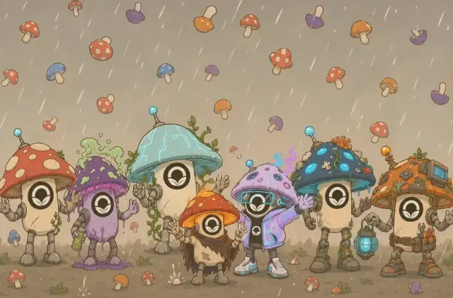 Clip: mushrooms raining on the colony